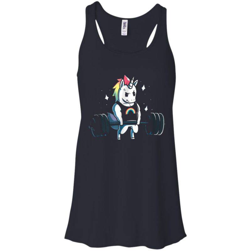 Weight Lifting Unicorn Shirt Racerback Tank