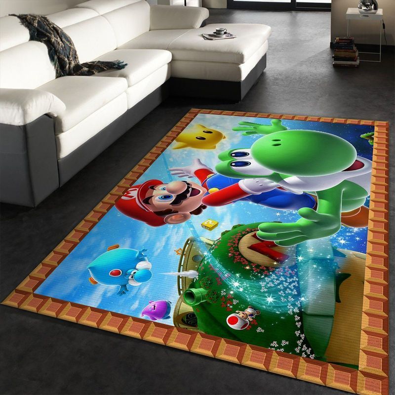 Super Mario 76 Area Rug Living Room And Bed Room Rug Gift Us Decor