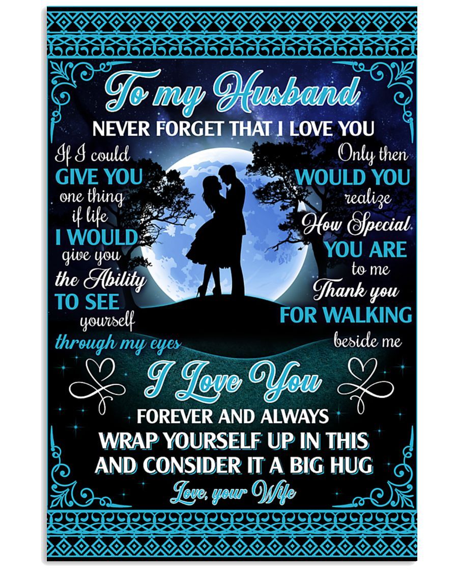 Couple To My Husband Never Forget I Love U Vertical Canvas And Poster | Gift For Husband | Valentine Gift