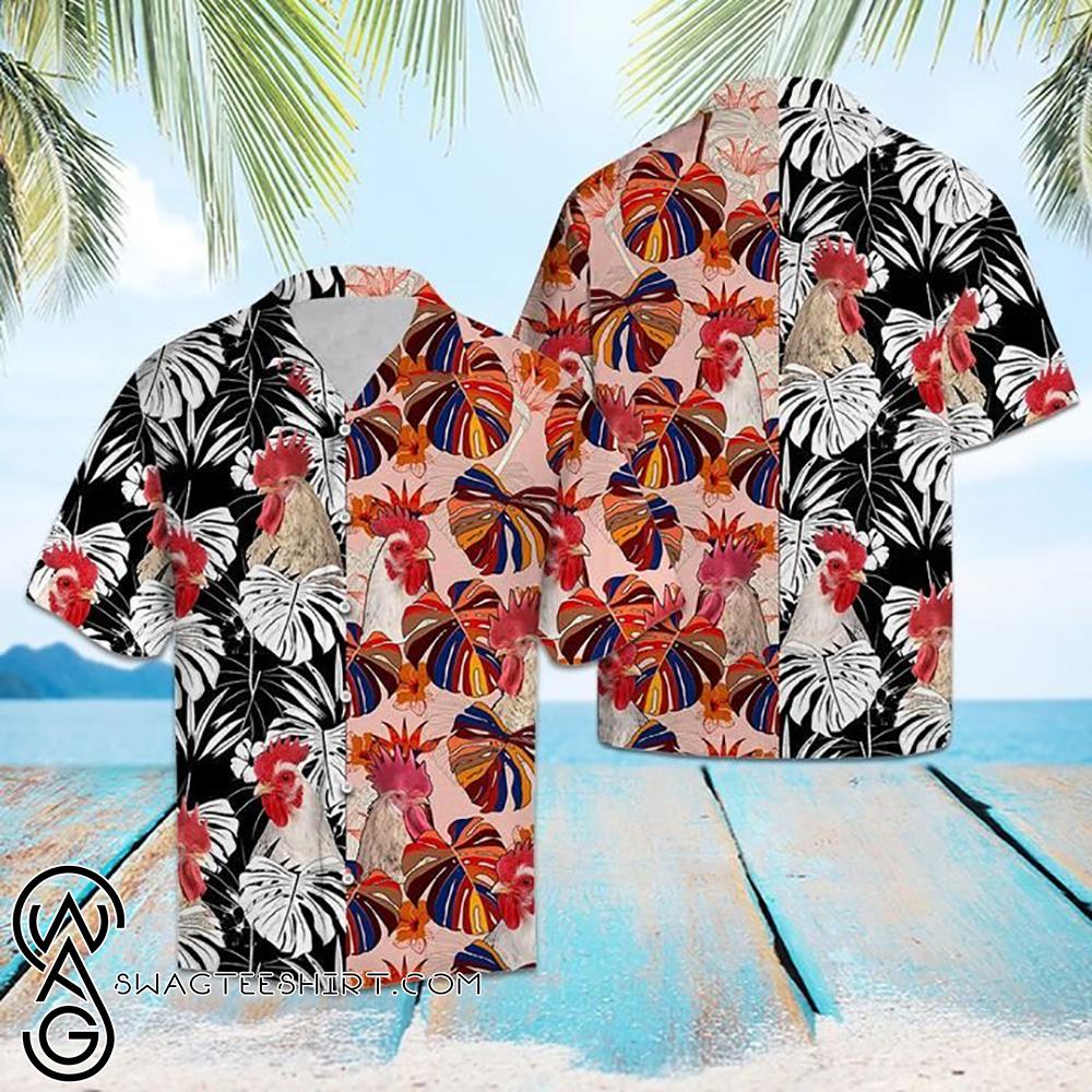 Beach Shirt Tropical Rooster Floral Hawaii Chicken Lover Hawaii For Men Women Ha43442