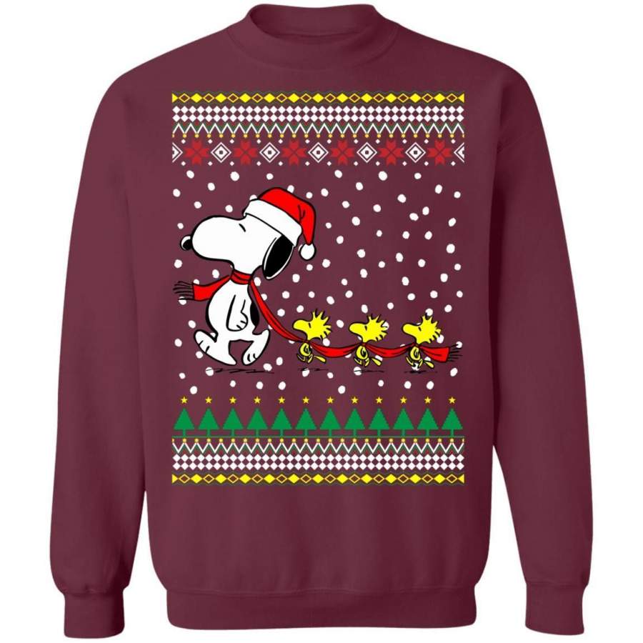 Snoopy and Woodstock Ugly Christmas Sweater - EmprintsTOP