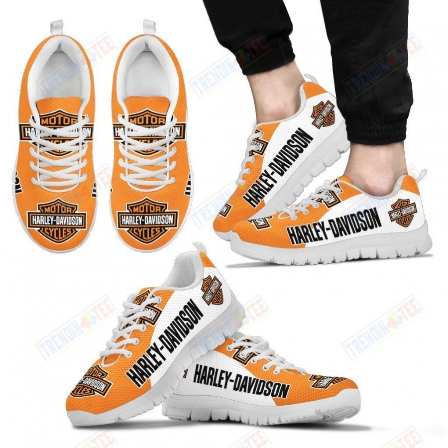 Harley Davidson Sneakers Mens Womens Motorcycle Lovers Custom Print Footwear Casual Riding Shoes TDT973