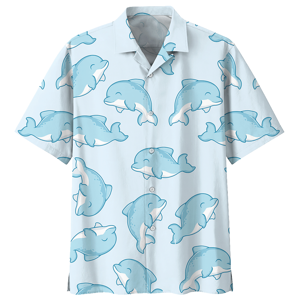 Dolphin Blue Amazing Design Unisex Hawaii Shirt For Men And Women Ha4361