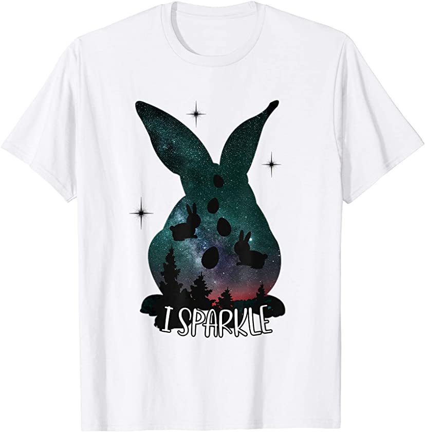 Sky Galaxy Easter Bunny With Eggs – I Sparkle T-Shirt