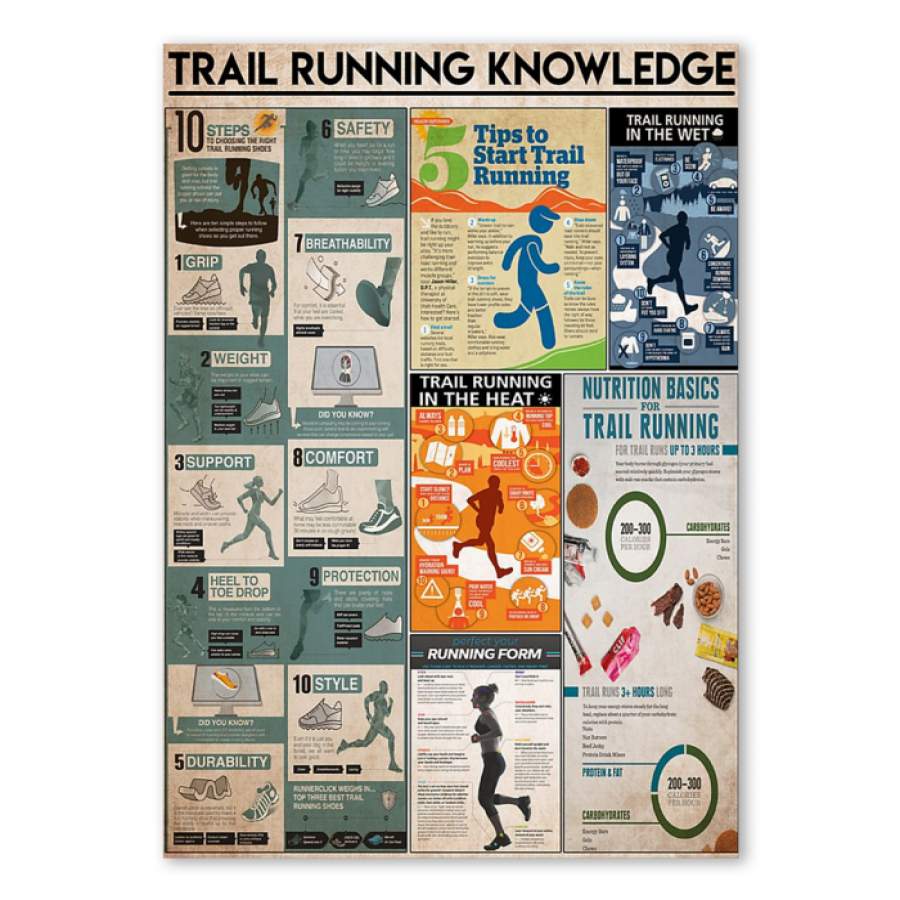 Trail Running Knowledge  Special Unique Custom Design Canvas Gift