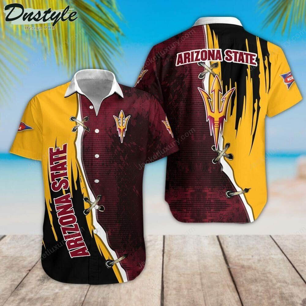 NCCA Arizona State Sun Devils Maroon Gold Trendy Hawaiian Shirt Aloha Shirt