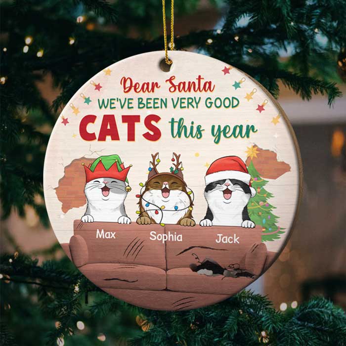 Personalized Cats Ornament, Cat/Kitten House On The Naughty List – We Regret Nothing Cat Ornament