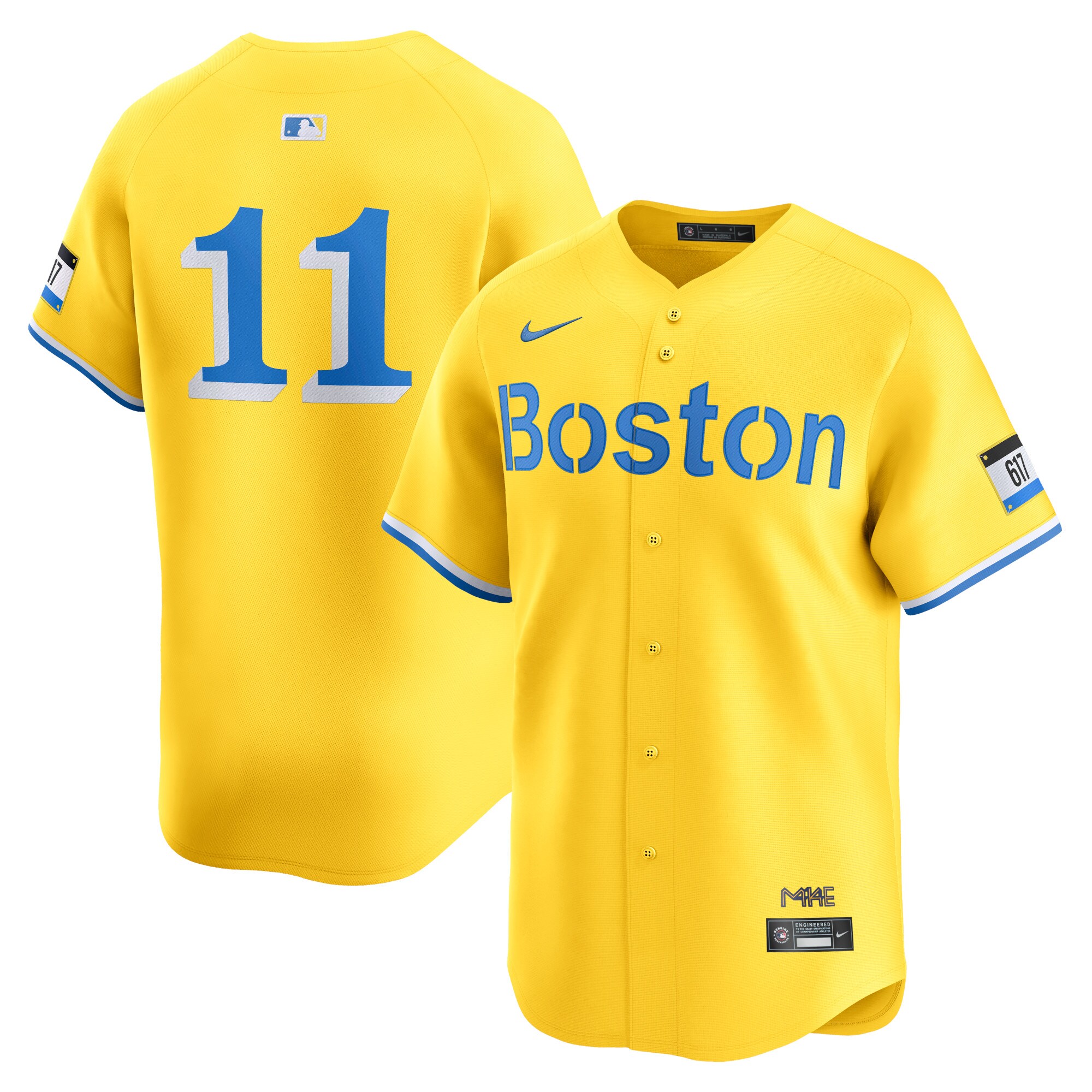 Rafael Devers Boston Red Sox City Connect Limited Player Jersey – Gold