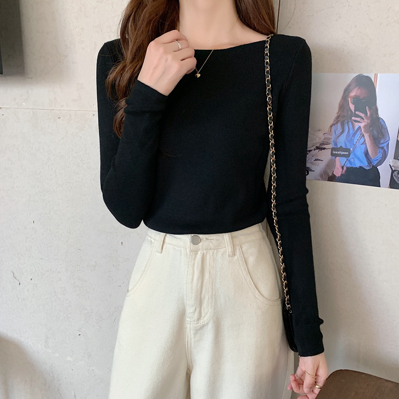 Women Fashion 2022 Korean Slim Sexy Sweater Knit Sweater High Elastic Turtleneck Bottoming Basic Pullovers Winter Women alx