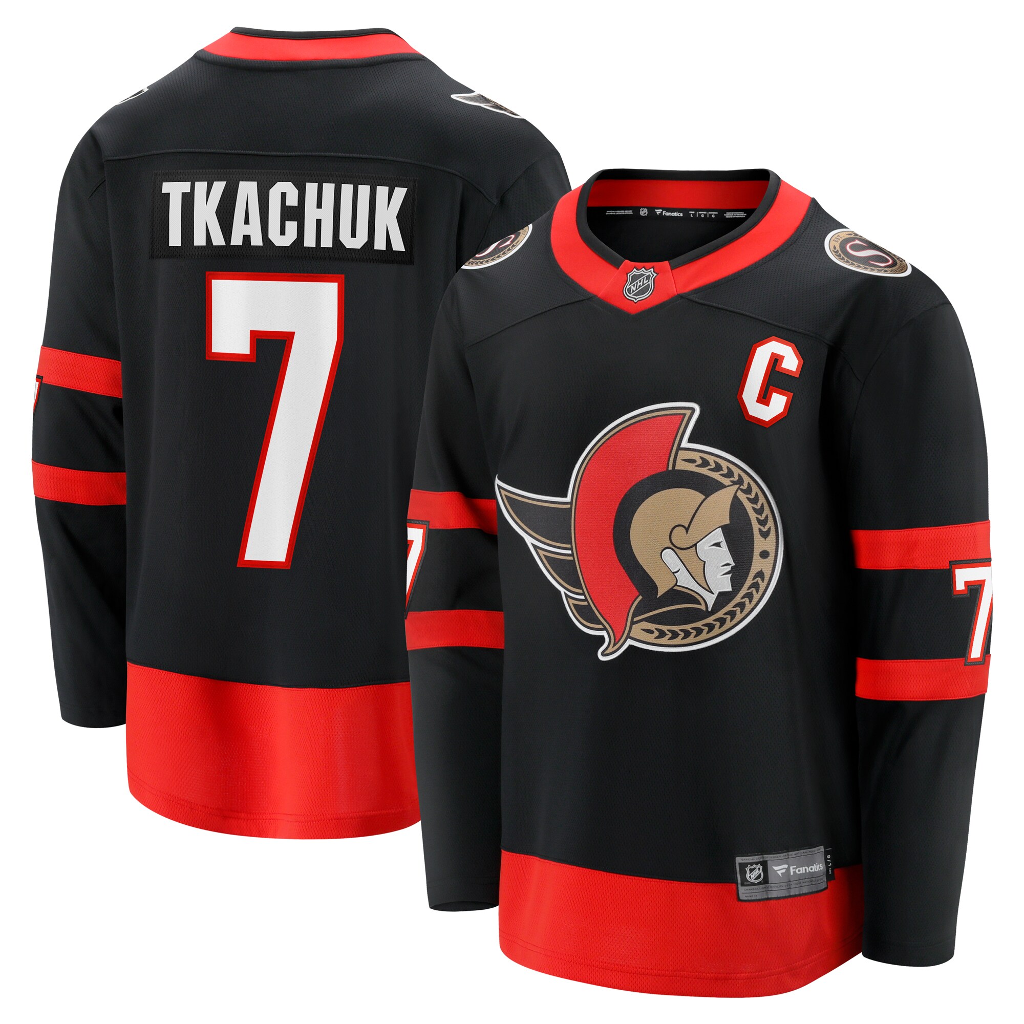 Brady Tkachuk Ottawa Senators Branded Home Breakaway Jersey – Black