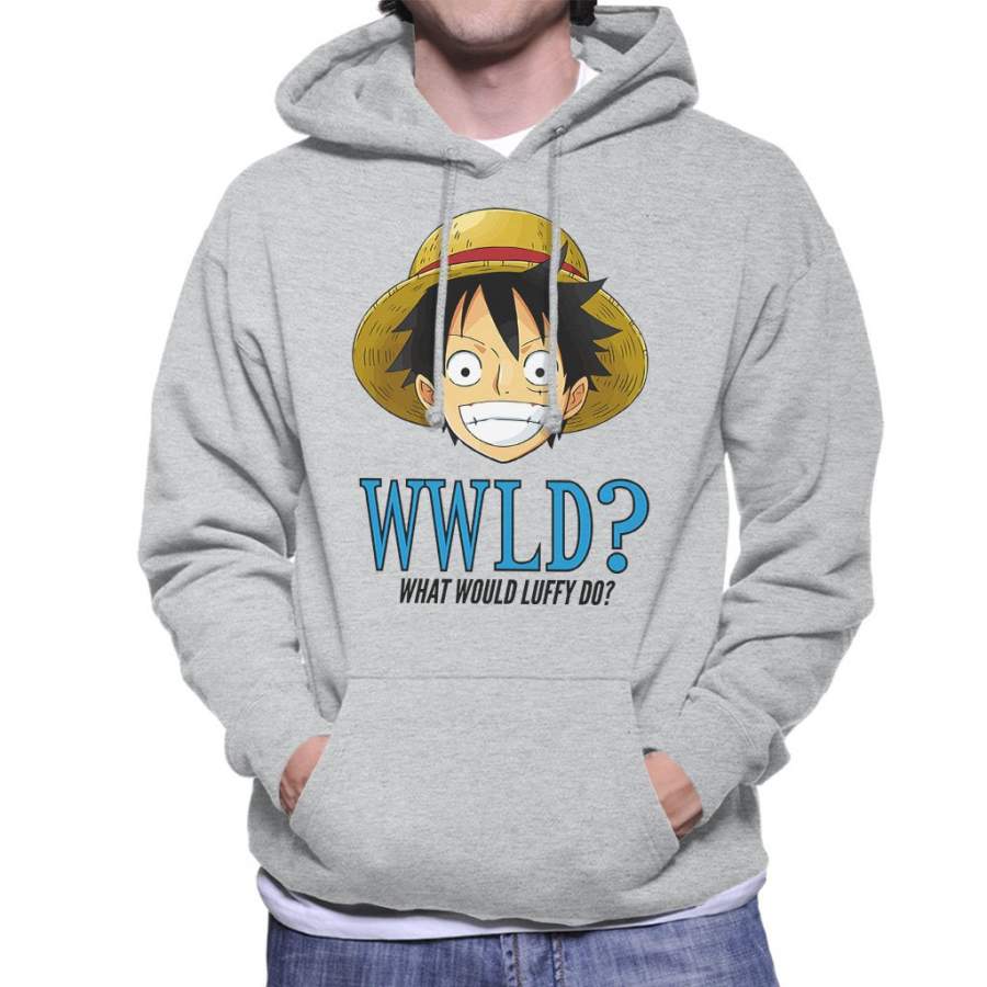 WWLD What Would Monkey D Luffy Do One Piece Men’s Hooded Sweatshirt