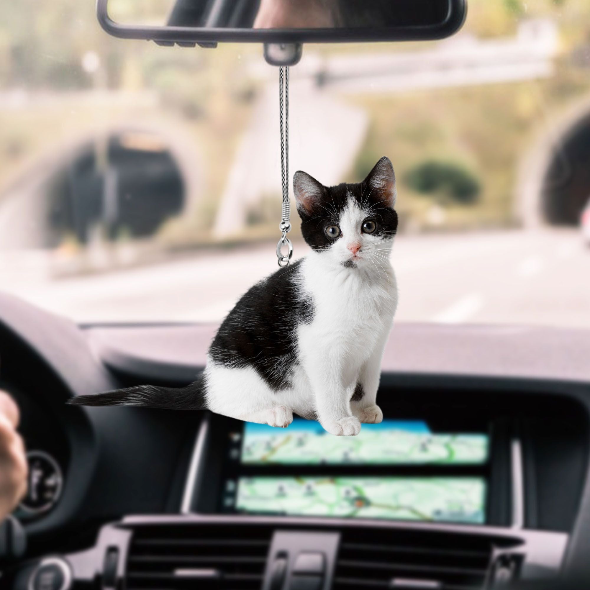 Black Cat Kitten Car Hanging Ornament