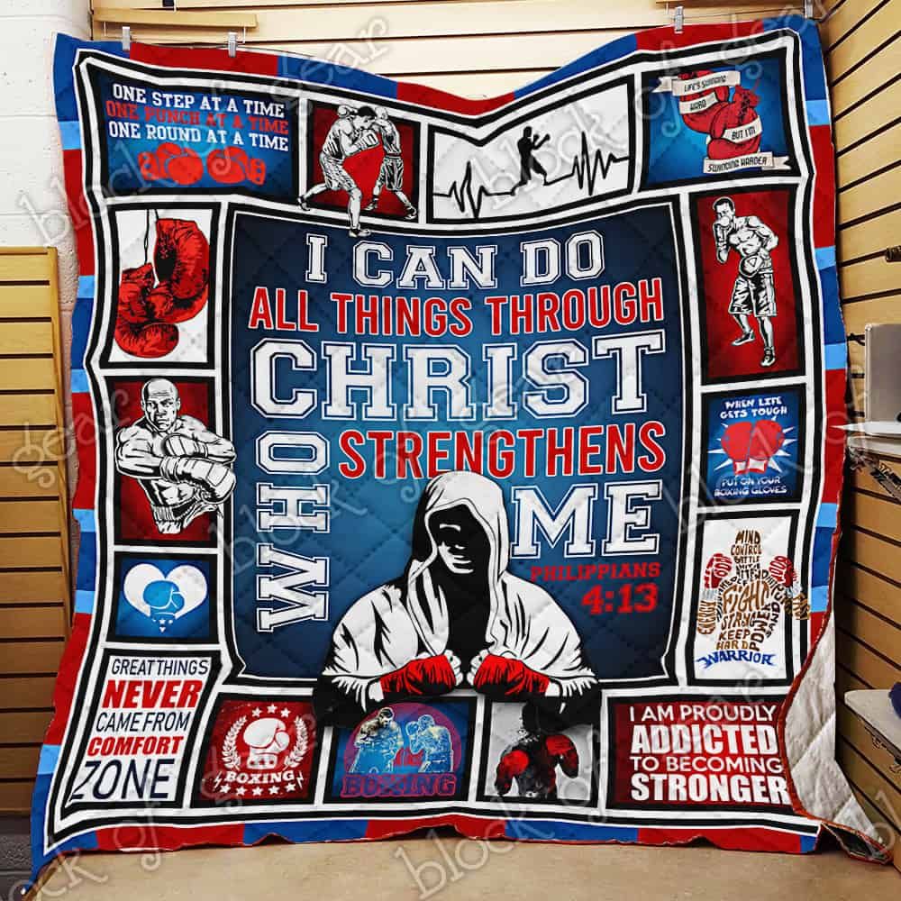 Boxing – I Can Do All Things Through Christ Who Strengthens Me Np307 3D Quilt Blanket