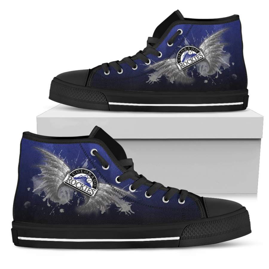 Angel Wings Colorado Rockies High Top Shoes