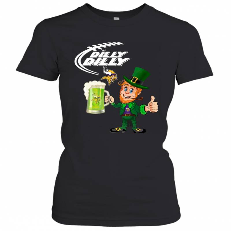 Minnesota Vikings Dilly Dilly Saint Patrick Day Women’s T-Shirt