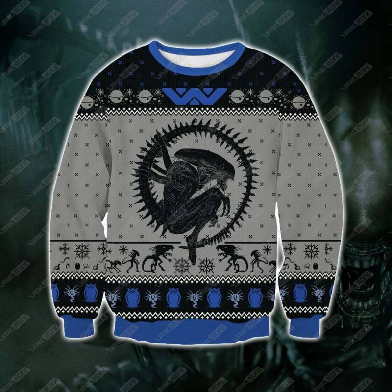 Alien V2 2609 3D Print Ugly Christmas Sweatshirt