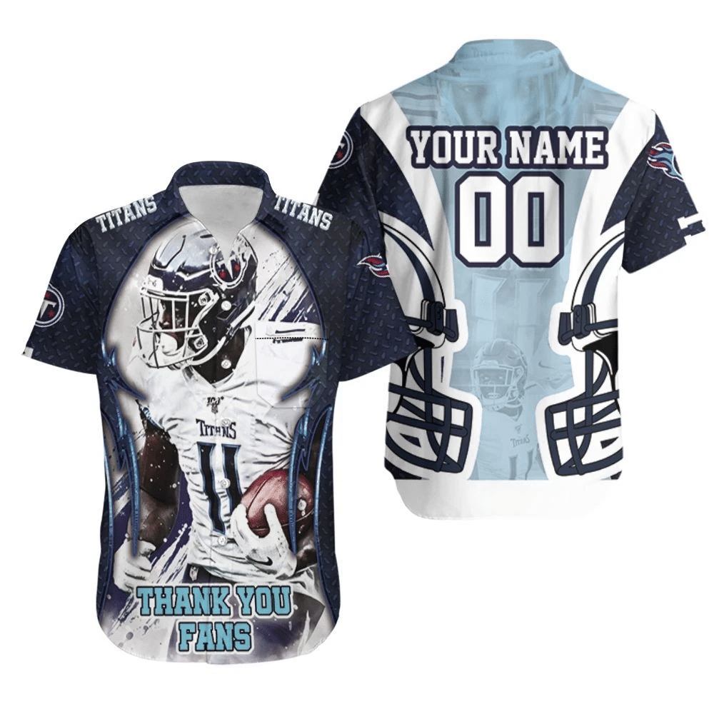 A.J.Brown Tennessee Titans Super Bowl 2021 Afc South Champions Personalized Hawaiian Shirt Combo Beach