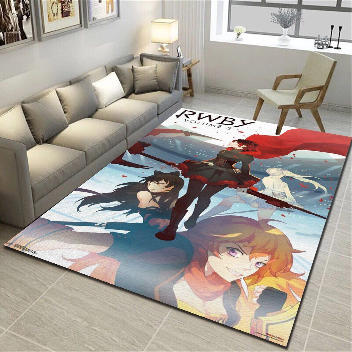 Rwby Volume  Area Rugs, Living Room Carpet