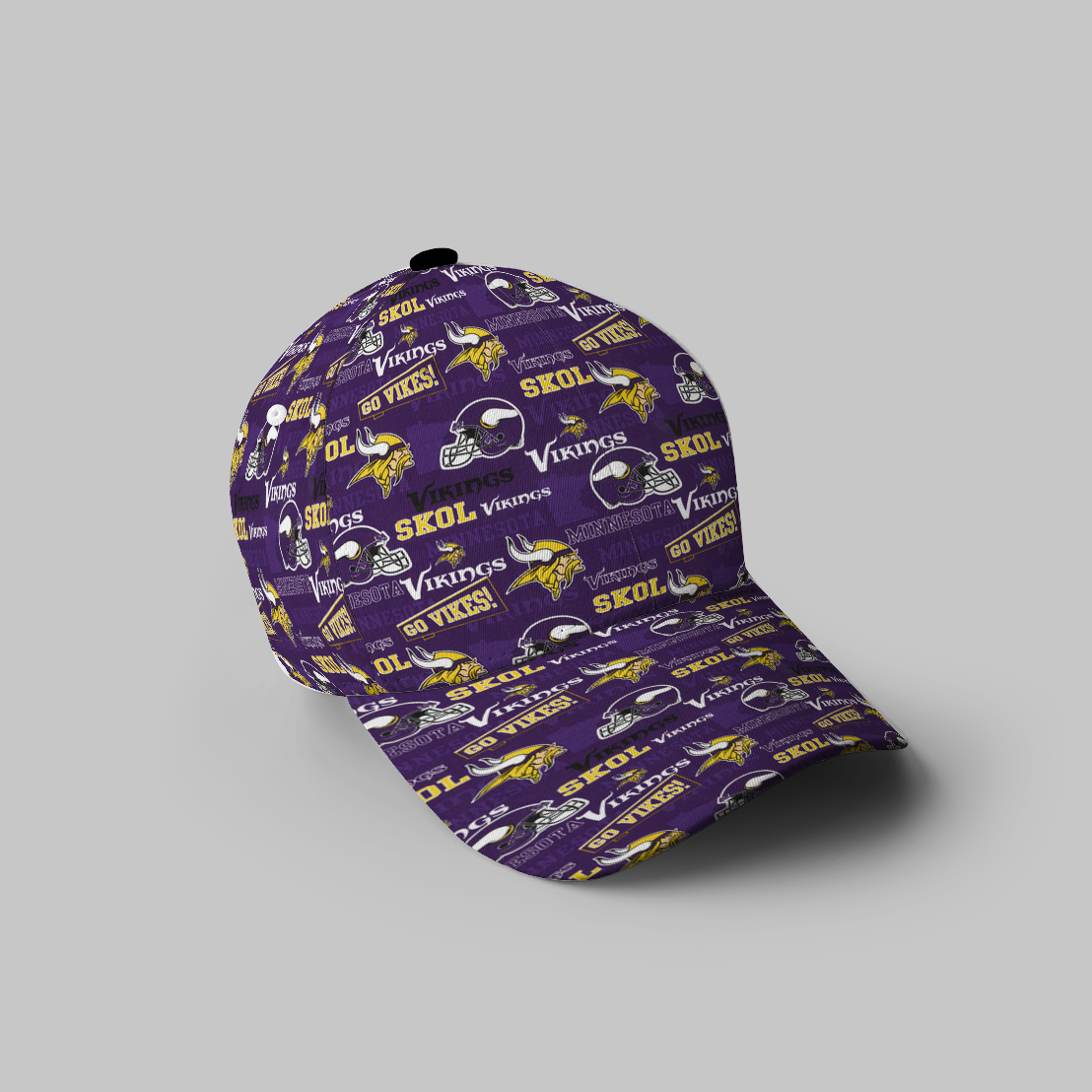 Minnesota Vikings Emblem V11 3D Printing Baseball Cap Classic Hat