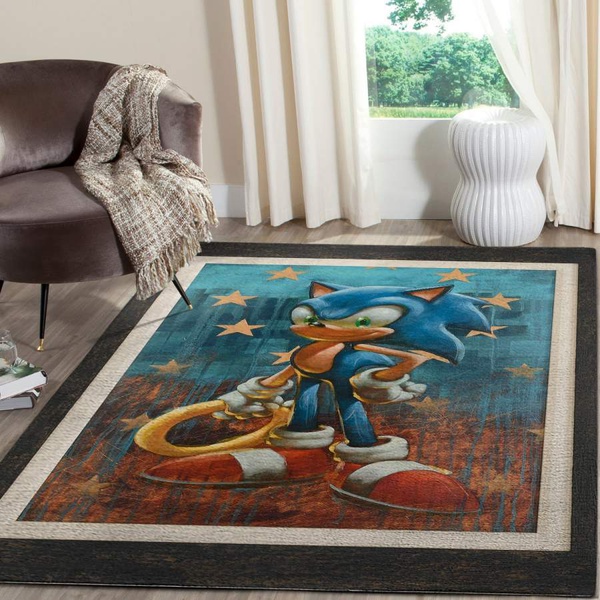 Sonic the Hedgehog Area Rug / Gaming Floor Decor 101117