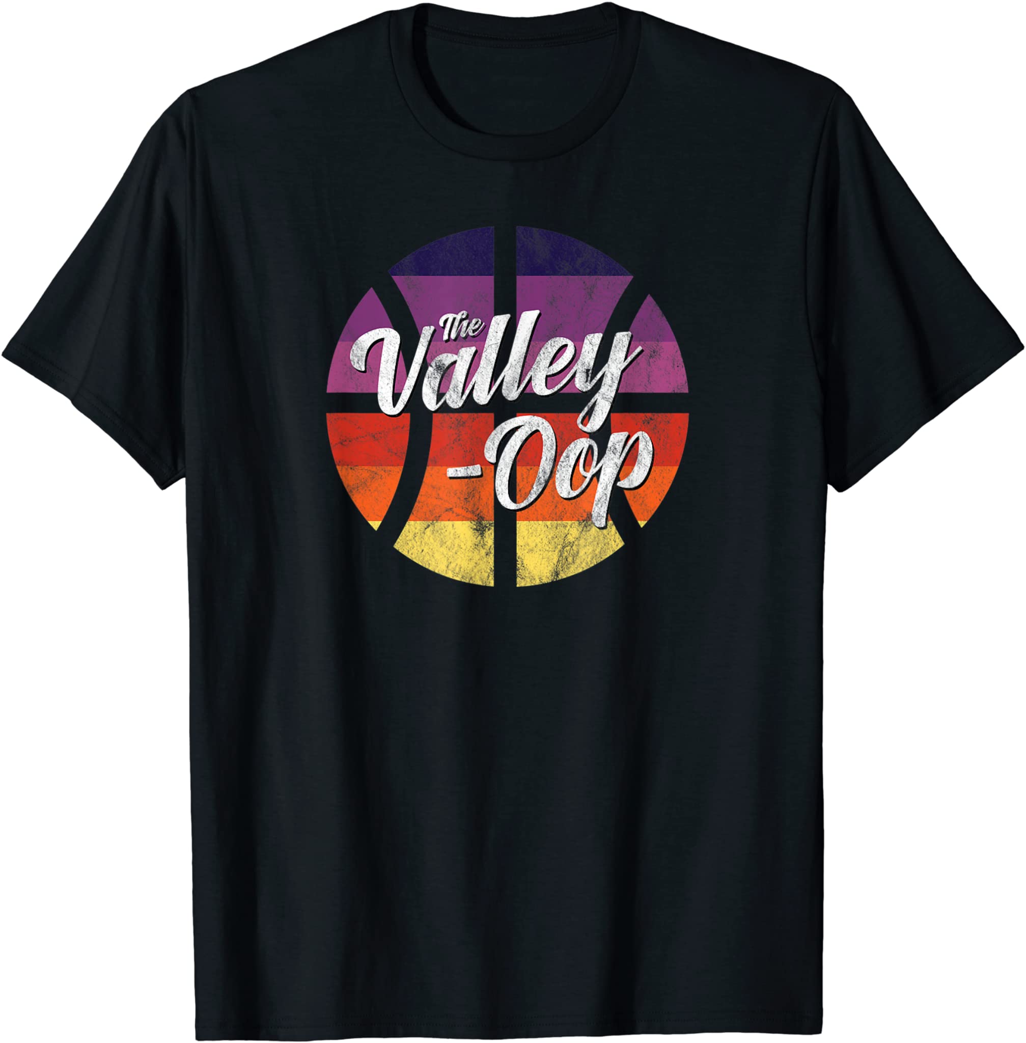 The Valley Oop Phoenix Basketball Retro Sunset Basketball T-Shirt