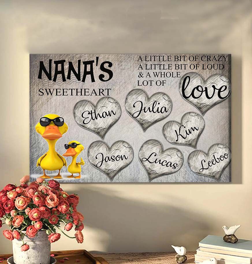 Personalized Family A Whole Lot Of Love Wall Art Canvas Prints, Custom Members Names Elephant Canvas Prints  – Posters Canvas Prints Wall Art