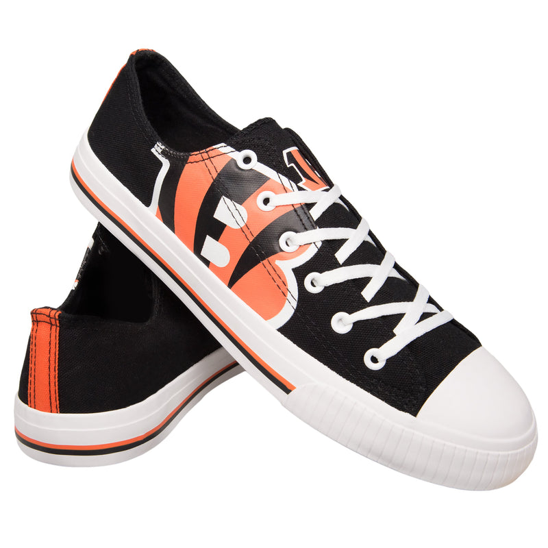 Cincinnati Bengals NFL Mens Low Top Big Logo Canvas Shoes