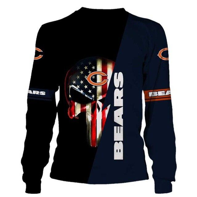 Chicago Bears 3D Skull Pullover