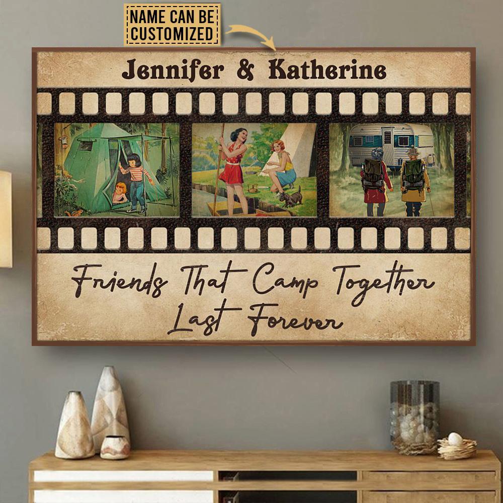 Aeticon Gifts Personalized Camping Bestie Film Roll Last Forever Canvas Mom Dad Gift Home Decor