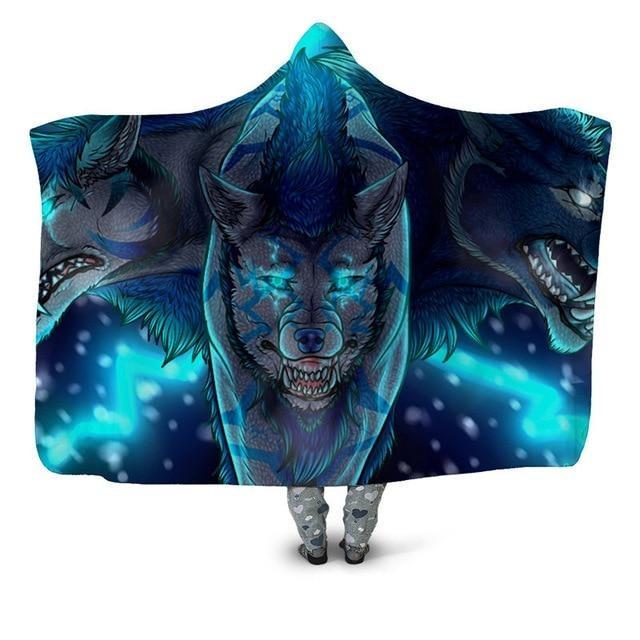 3 Headed Creature Blanket Hoodie