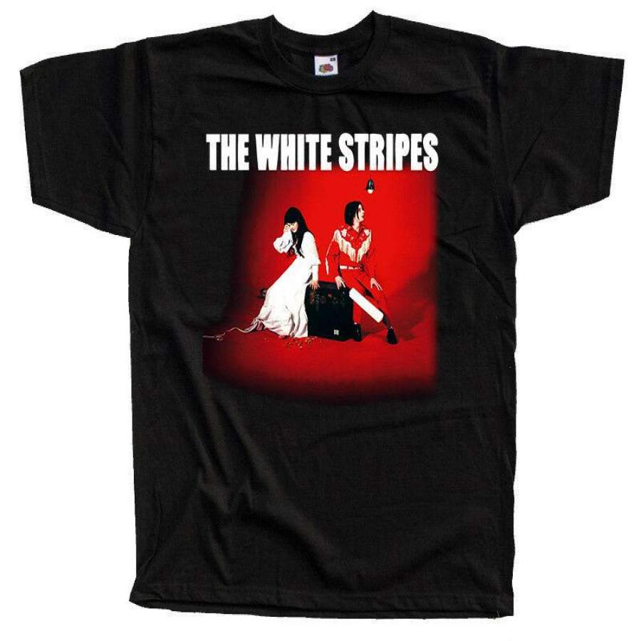 Men White stripes-elephant album cover t-shirt