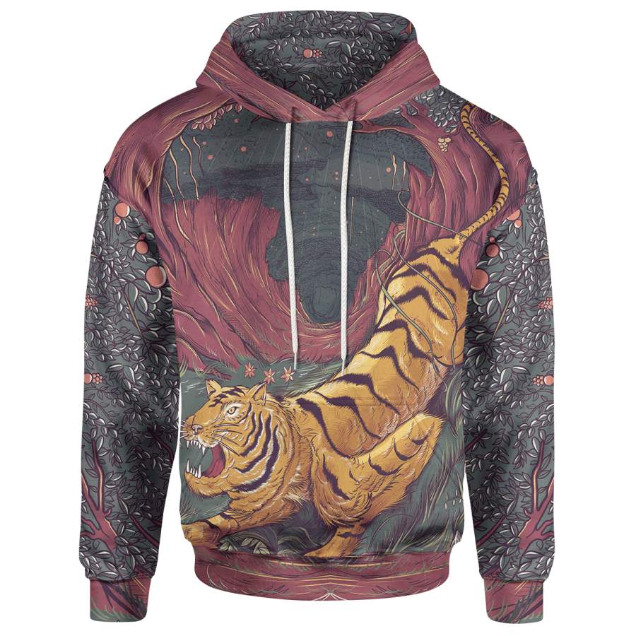 Crouching Tiger Unisex Hoodie All Over 3D All Print