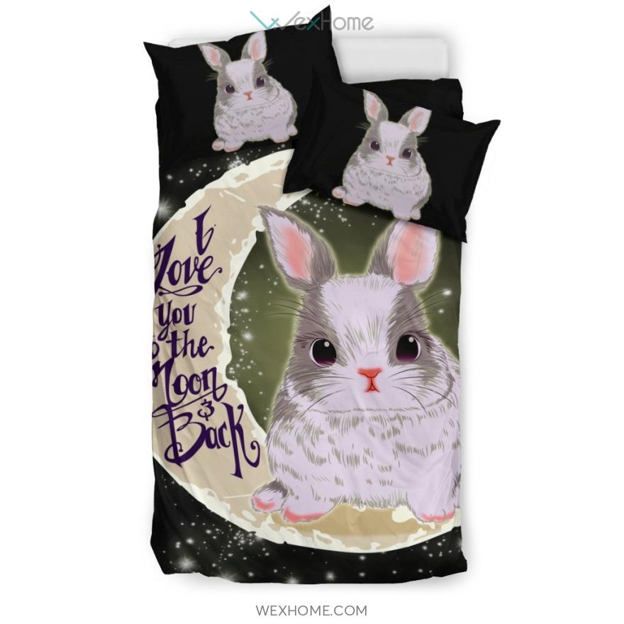 Cute Rabbit Bedding Set – Duvet Cover And Pillowcase Set – Unique Design Amazing Gift