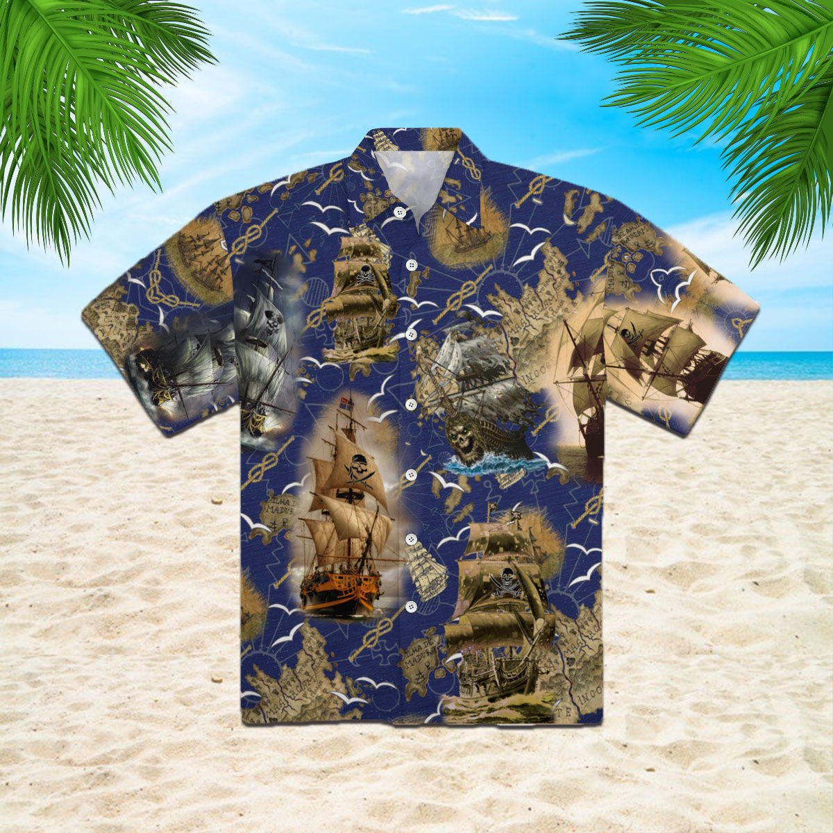 Oragontee Amazing Pirate Ship Hawaii Shirt For Men Women Adult Ha33100