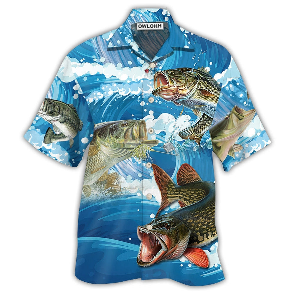 Fishing Blue Wave Style Hawaii Shirt Ha8471