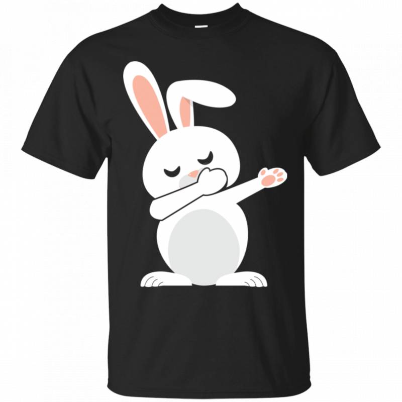 Dabbing Hip Hop Bunny Easter Shirt for Boys Girls Adults Dab