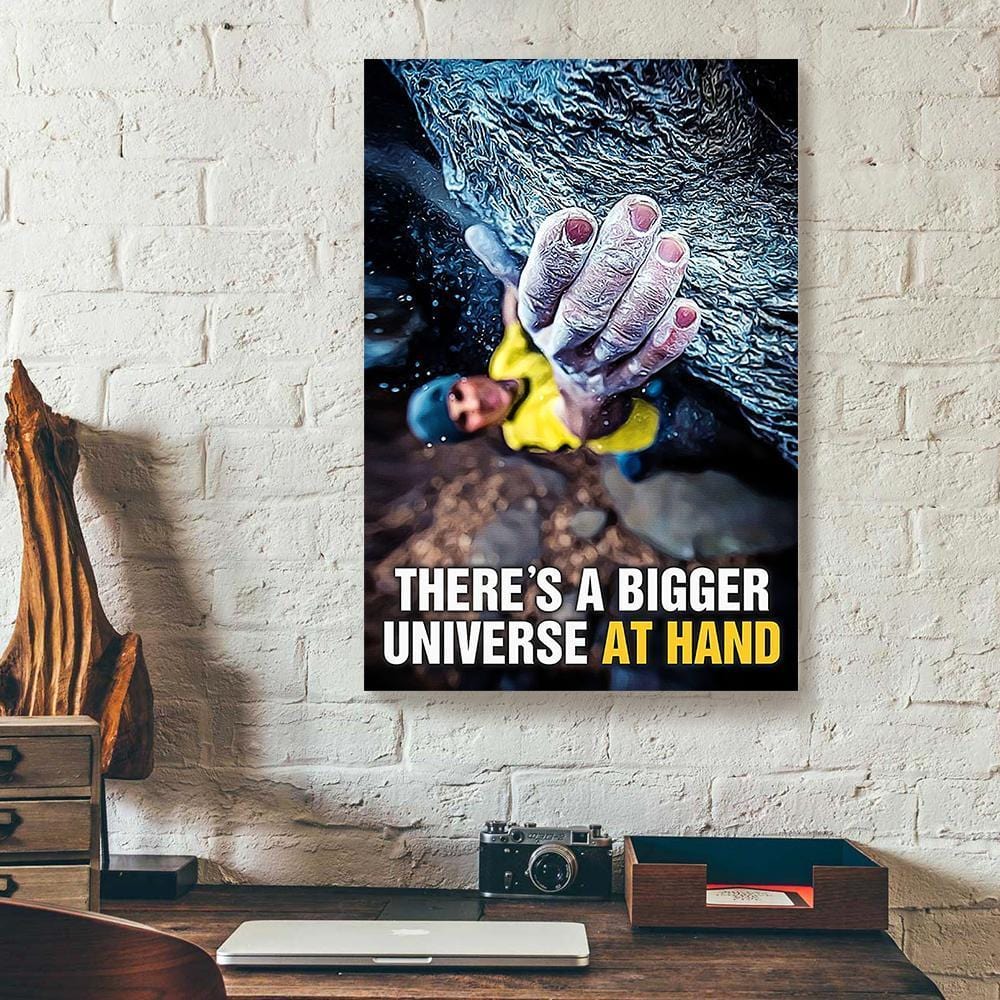 Canvas Artwork There’S A Bigger Universe At Hand Mountaineering Vertical Canvas Wall Art Delightful Wall Art Home Decor