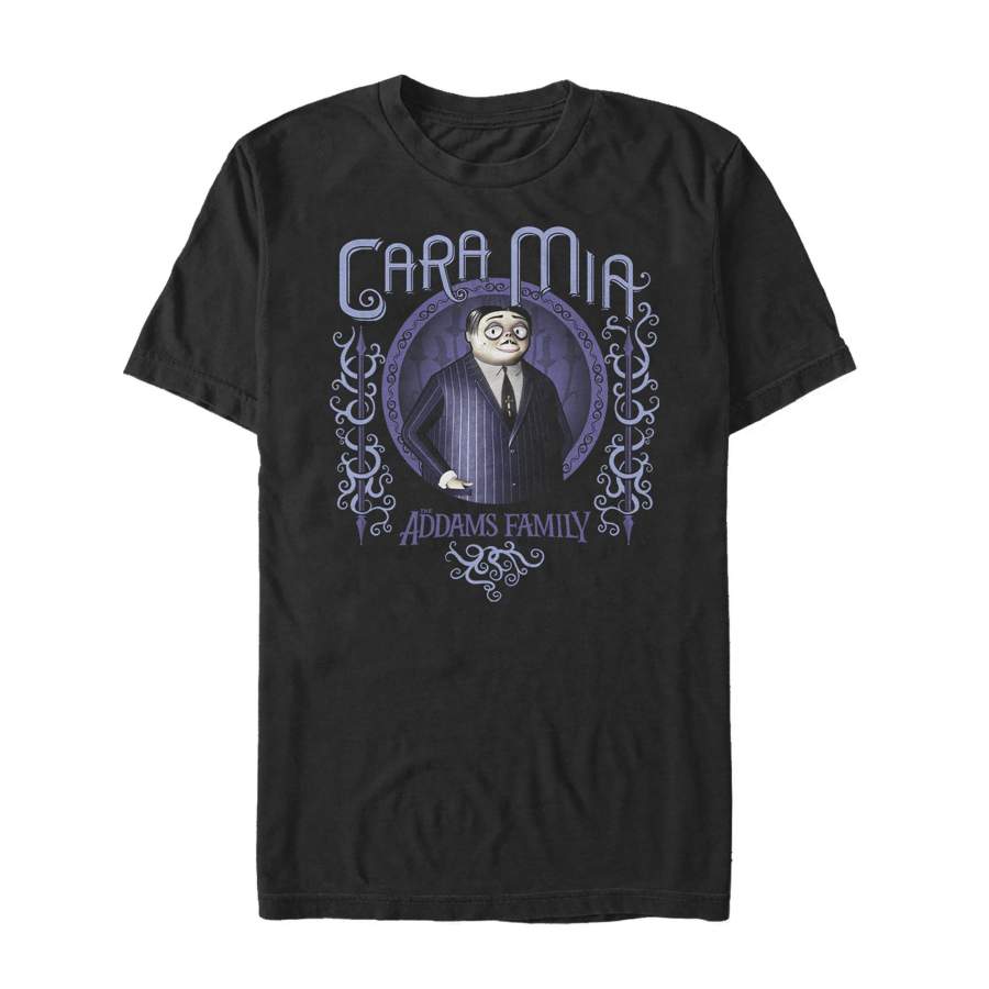 Addams Family Men’s Gomez Cara Mia Portrait  T Shirt