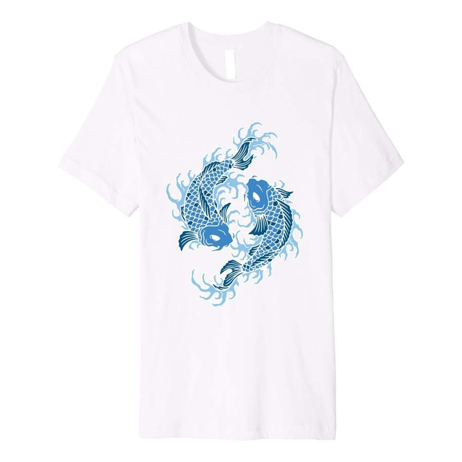 Ying Yang Koi Fish Harmony Balance Yoga Graphic T Shirt