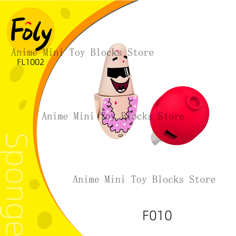 FL1002 SpongeBob Building Blocks blocks Patrick Star Mini Action Toy Figures Anime Bricks Assemble Birthday Gifts for Kids alx