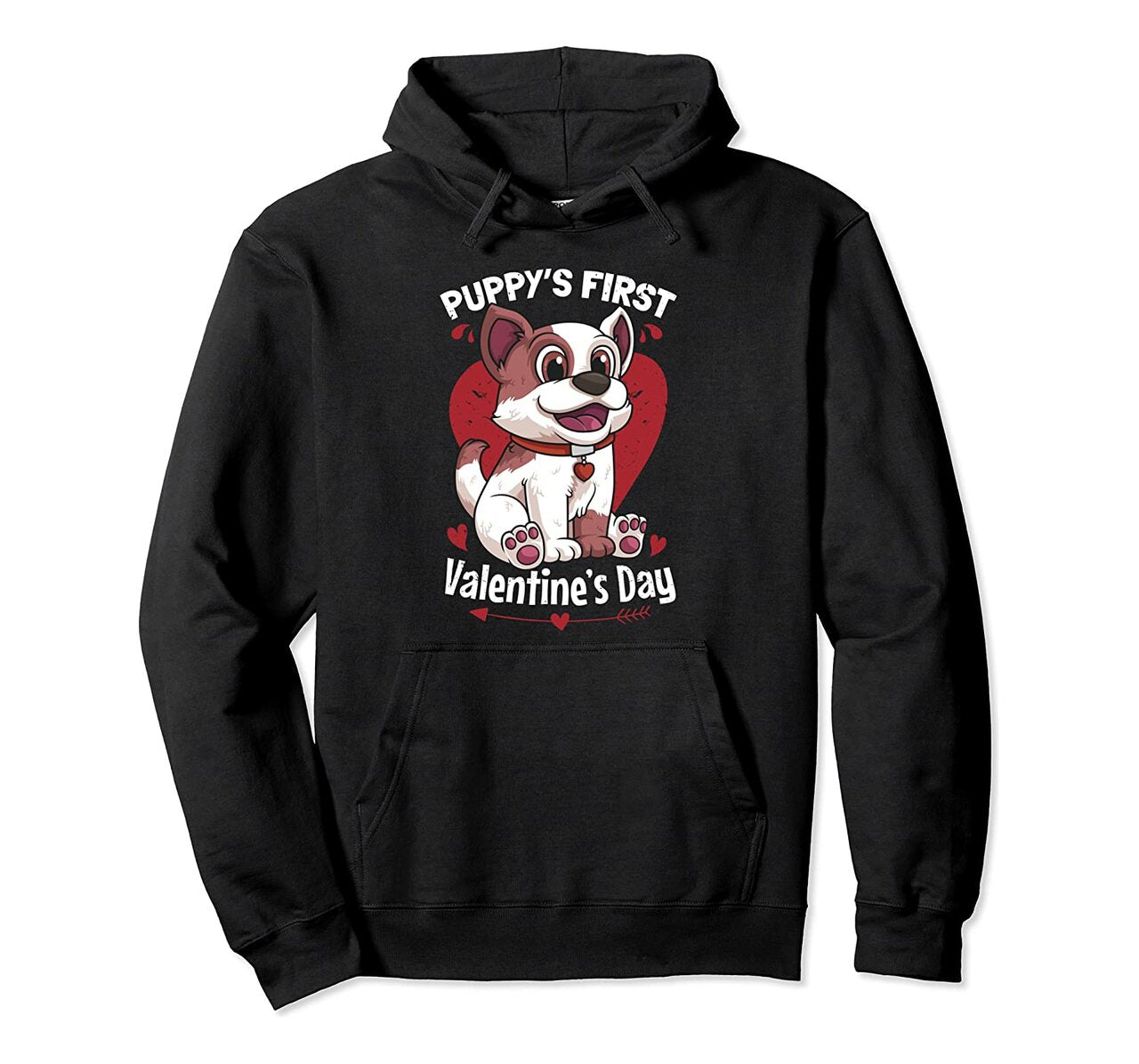 Puppys First Valentines Day Dog Love Design Pullover Hoodie T Shirt, Sweatshirt,Hoodie