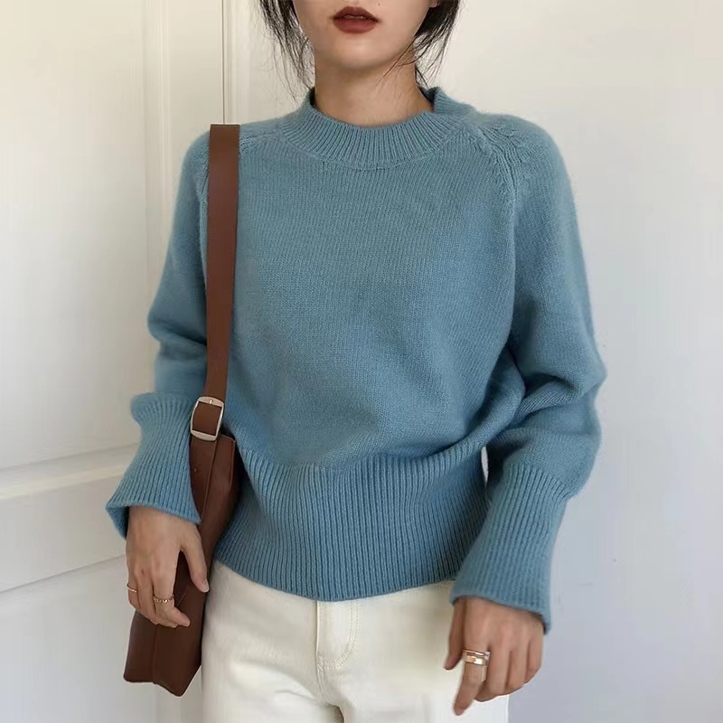 Cashmere Sweaters Women Casual Half Turtleneck Jumpers Pullovers Autumn winter Womens Knitted Sweater alx