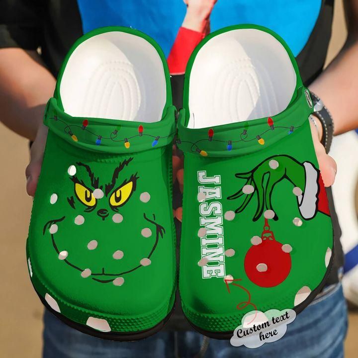 Grinch Christmas Crocs Crocband Clog Comfortable For Mens Womens Classic Clog Water Shoes