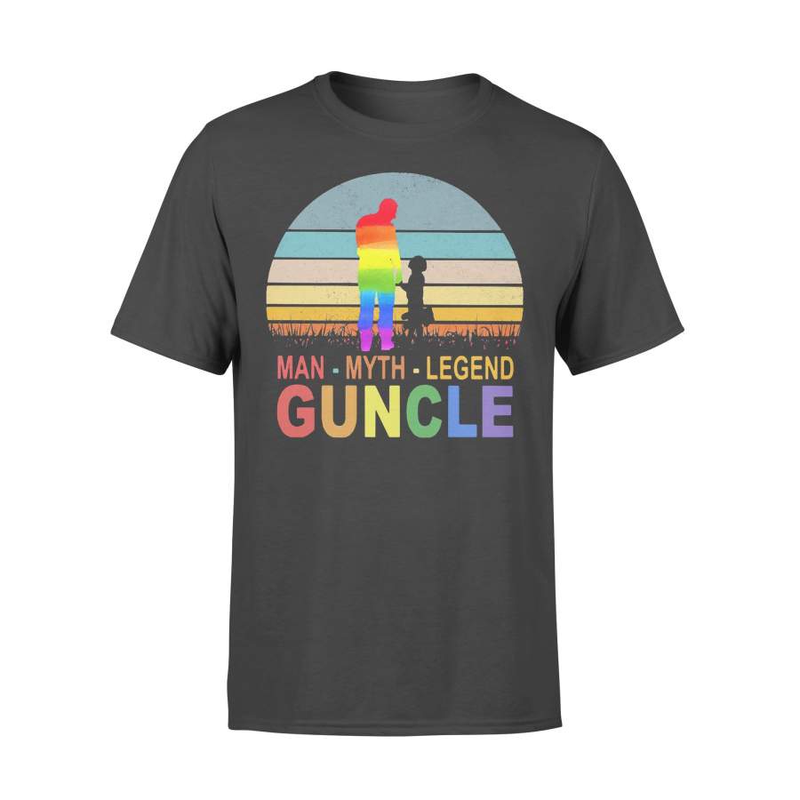 Man Myth Legend Guncle LGBT Vintage Retro T-shirt