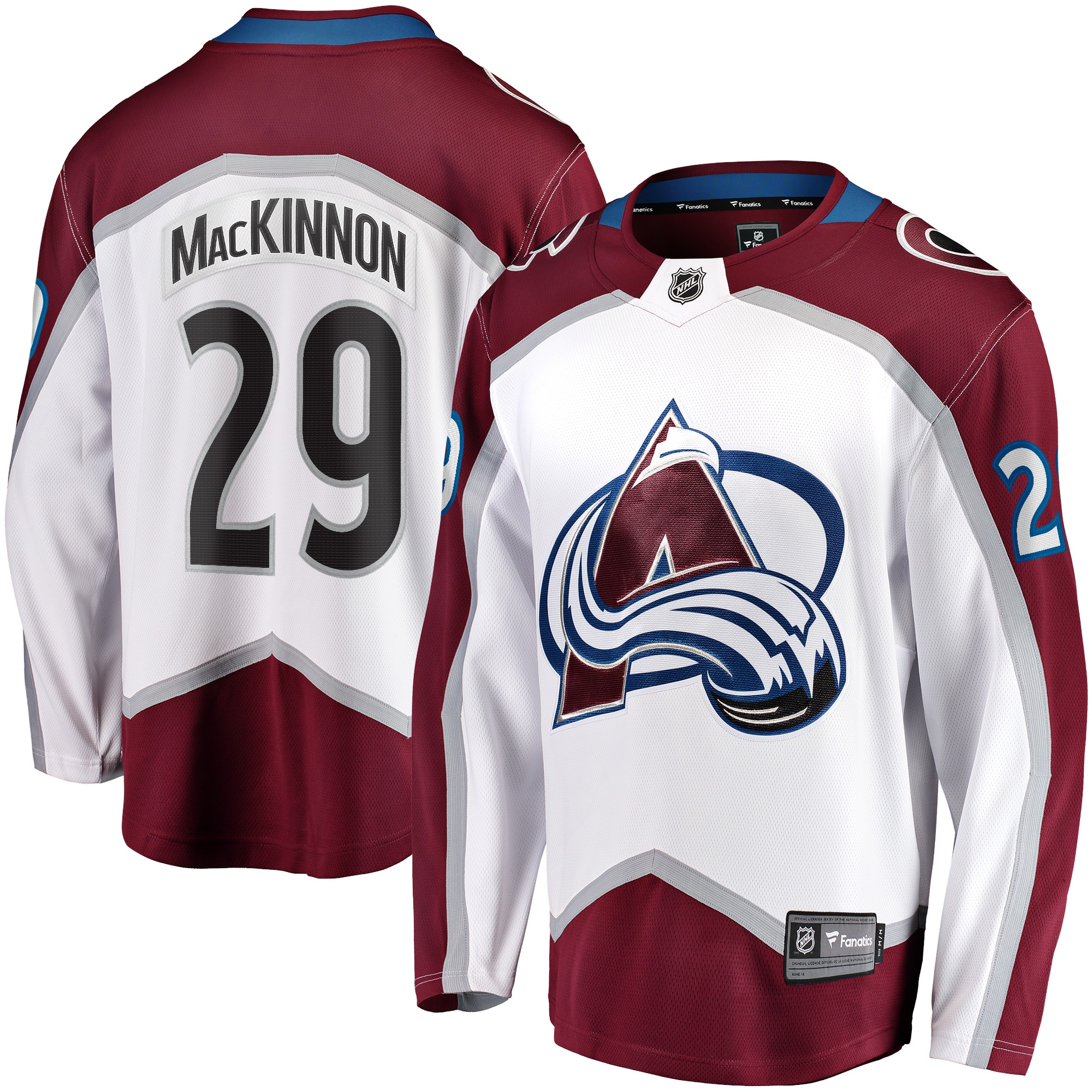 Nathan MacKinnon Colorado Avalanche Branded Away Premier Breakaway Player Jersey – White