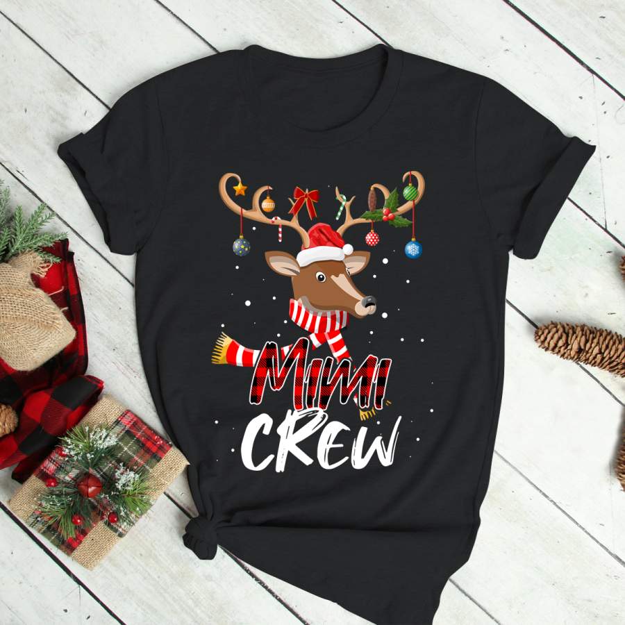 Mimi Crew Christmas Santa Hat Reindeer Matching Pajama Sweatshirt