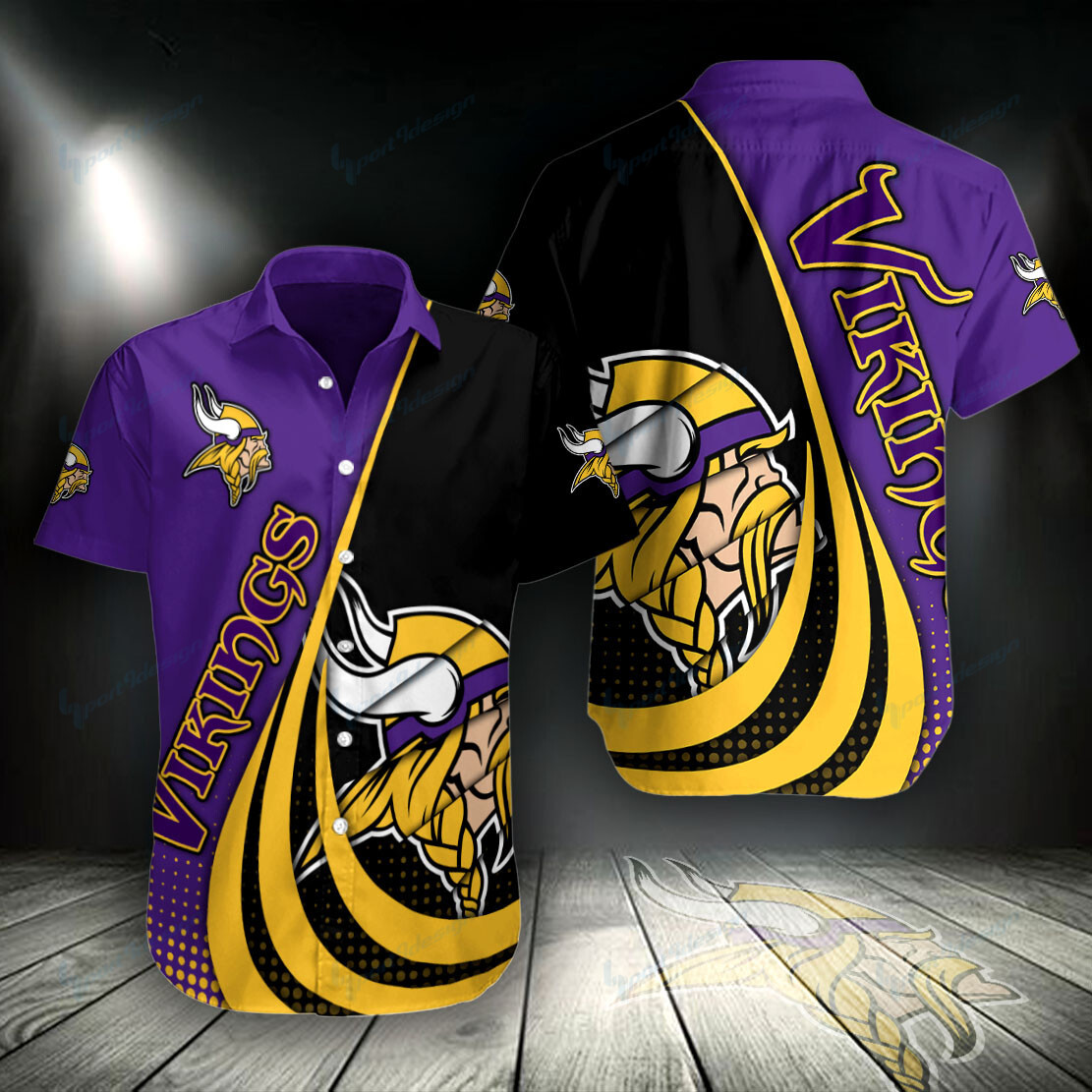 Minnesota Vikings Button Shirt Bg653