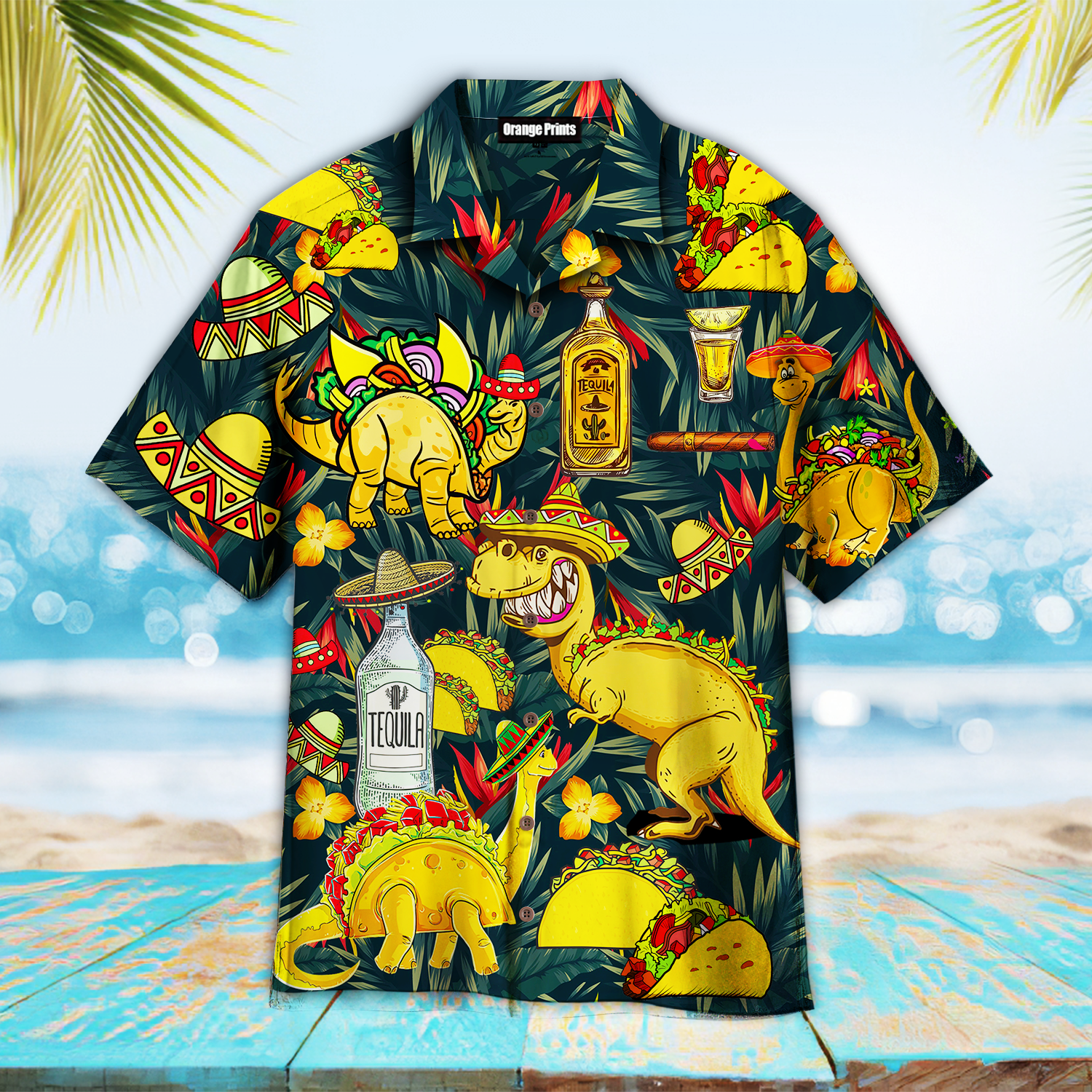 Lets Fiesta Cinco De Mayo Dinosaur Love Tacos Hawaii Shirt For Men Women Ha64560