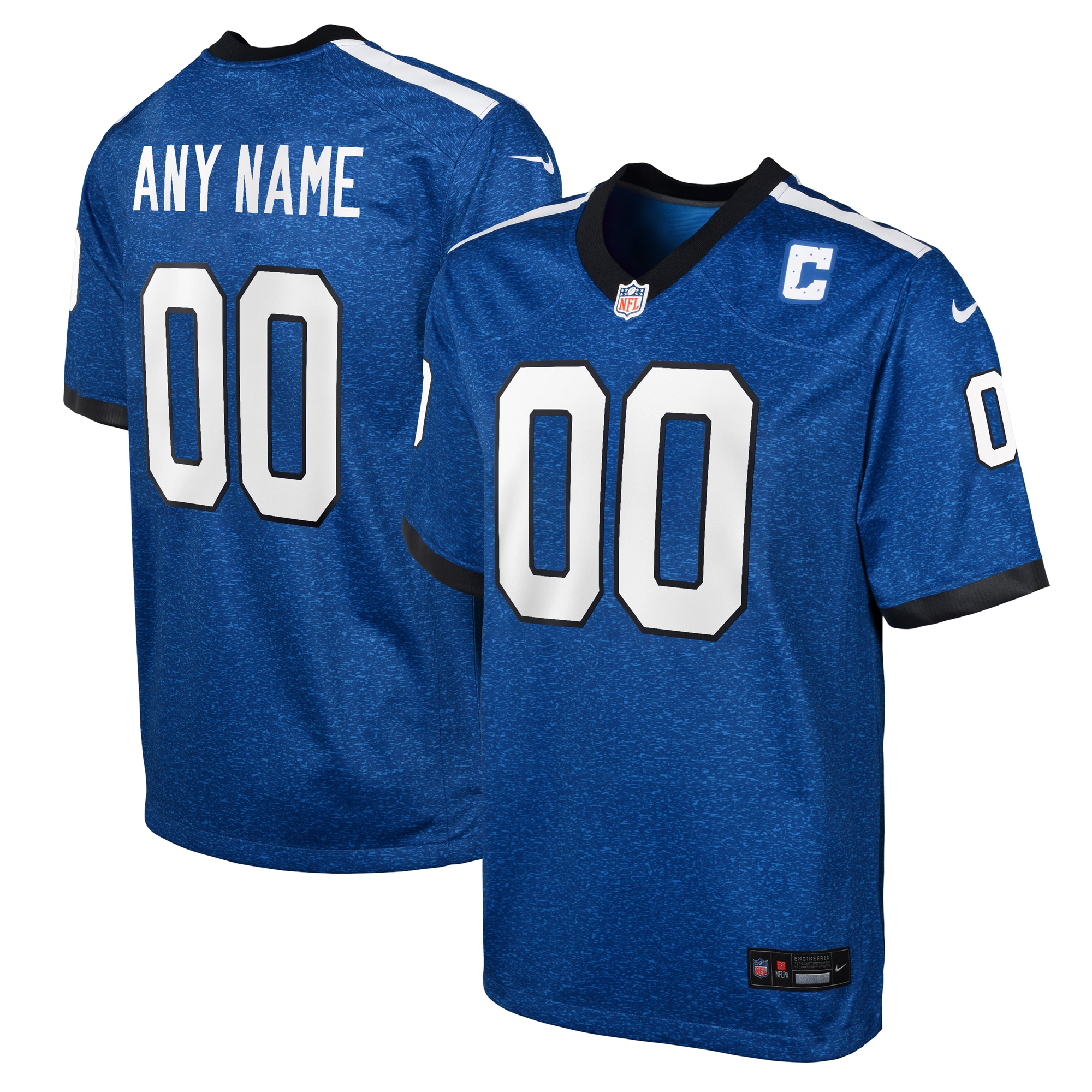 Youth Indianapolis Colts  Blue Indiana Nights Alternate Custom Game Jersey