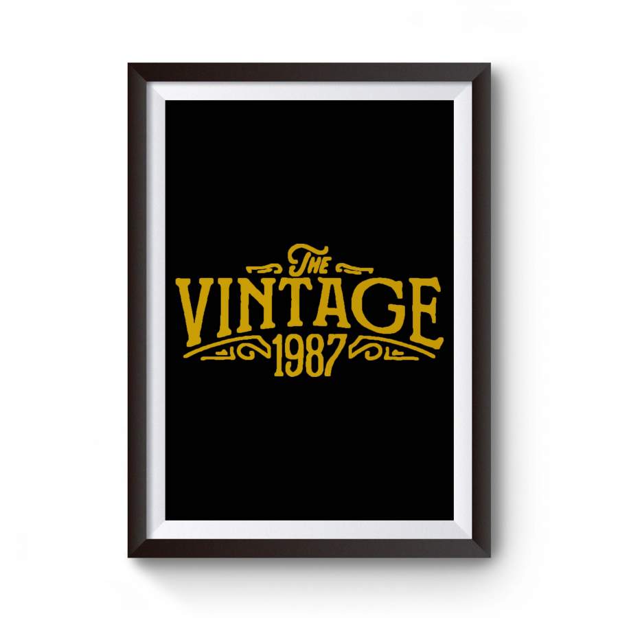 30th Birthday For Her The Vintage 1987 Graphic Gift Ideas Poster